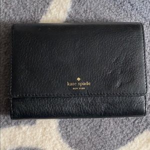 Kate Spade black leather wallet